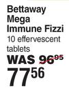 Bettaway Mega Immune Fizzi 10 Effervescent Tablets