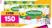 Twinsaver 1 Ply Toilet Tissue-For 2 x 15s