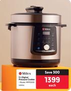 Milex 5Ltr Digital Pressure Cooker MPP0030