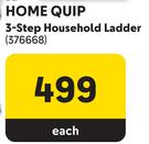Home Quip 3 Step Household Ladder