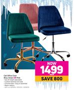 Cali Office Chair Blue, Green Or Pink-Each
