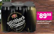 Windhoek Draught Cans-6 x 440ml