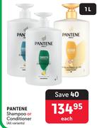 Pantene Shampoo Or Conditioner (All Variants)-1L Each