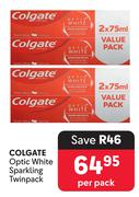 Colgate Optic White Sparkling Twinpack-Per Pack