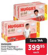 Huggies Gold Gigabag Or Gold Pants Mega Box (All Sizes)-Each