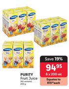 Purity Fruit Juice (All Variants)-6 x 200g