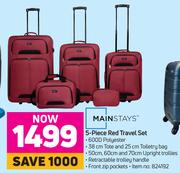 Mainstays 5 Piece Red Travel Set