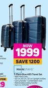 Mainstays 3 Piece Blue ABS Travel Set