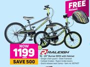 Raleigh 16-20" Burner BMX With Free Helmet-Each