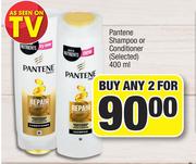 Pantene Shampoo Or Conditioner (Selected)-For Any 2 x 400ml