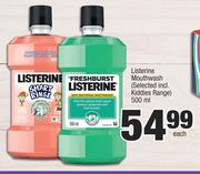 Listerine Mouthwash (Selected Incl. Kiddies Range)-500ml Each