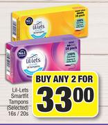 Lil-Lets Smartfit Tampons (Selected)-For Any 2 x 16's/ 20's Pack