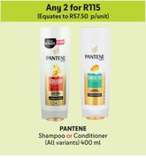 Pantene Shampoo Or Conditioner (All Variants)-For Any 2 x 400ml