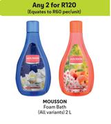 Mousson Foam Bath (All Variants)-For Any 2 x 2ltr