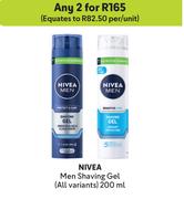 Nivea Men Shaving Gel (All Variants)-For Any 2 x 200ml