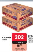 Cadbury Slabs-12 x 80g