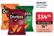 Doritos Corn Chips (All Variants)-20 x 145/150g