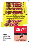 Nestle Giant Tex Chocolate Bars-24 x 58g