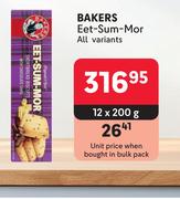 Bakers Eet-Sum-Mor (All Variants)-12 x 200g