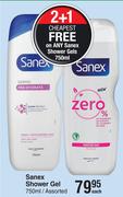 Sanex Shower Gel-750ml Assorted Each