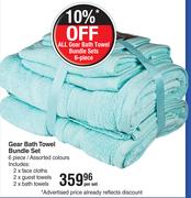 Gear Bath Towel Bundle Set-6 Pieces Set