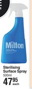 Milton Sterilising Surface Spray-500ml Each