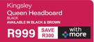 Kingsley Queen Headboard (Black)