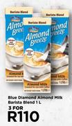 Blue Diamond Almond Milk Barista Blend-For 3 x 1L