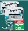 Energizer Max Plus AA Or AAA Batteries 10 Pack-Per Pack