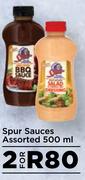Spur Sauces Assorted-For 2 x 500ml