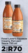 Food Lover's Squeeze Creamy Peri-Peri Sauce-For 2 x 750ml
