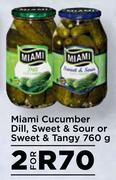 Miami Cucumber Dill, Sweet & Sour Or Sweet & Tangy-For 2 x 760g