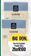 You First Erythtitol Powder-For 2 x 500ml