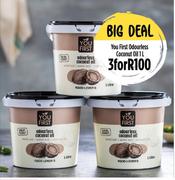 You First Odourless Coconut Oil-For 3 x 1Ltr