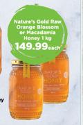 Nature's Gold Raw Orange Blossom, Macadamia Honey-1kg Each