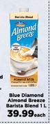 Blue Diamond Almond Breeze Barista Blend-1Ltr Each