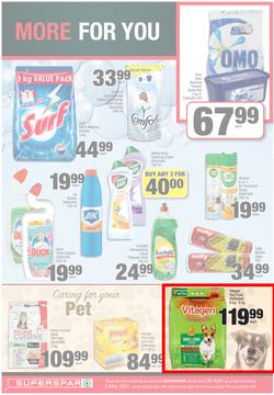 SUPERSPAR EASTERN CAPE : My Superspar (20 April - 2 May 2021) Valid In Bluewater Bay, Despatch, Gelvandale, Nahoon, Jeffery's Bay, Rosehill, Melville's, Protea, Sedgefield, Village On Main, Debi Lee, page 10