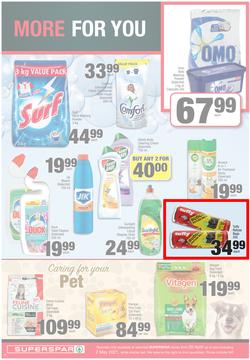 SUPERSPAR EASTERN CAPE : My Superspar (20 April - 2 May 2021) Valid In Bluewater Bay, Despatch, Gelvandale, Nahoon, Jeffery's Bay, Rosehill, Melville's, Protea, Sedgefield, Village On Main, Debi Lee, page 10
