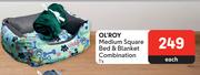 Ol'Roy Medium Square Bed & Blanket Combination-1's Each