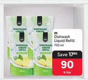 M Dishwash Liquid Refill-For 4 x 750ml