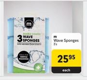 M Wave Sponges-3's Each