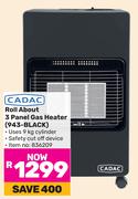 Cadac Roll About 3 Panel Gas Heater 943-BLACK