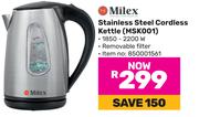 Milex Stainless Steel Cordless Kettle MSK001
