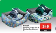 Ol'Roy Medium Square Bed & Blanket Combination-1's Each
