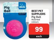 Best Pet Suppliers Pig Ball Assorted Colours-Each