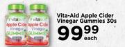 Vita-Aid Apple Cider Vinegar Gummies-30s Each
