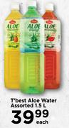 T'best Aloe Water Assorted-1.5Ltr Each