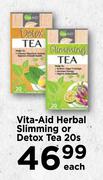 Vita-Aid Herbal Slimming Or Detox Tea-20s Each