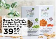 Happy Earth People Chickpea Fusilli, Red Lentil Fusilli,Red Lentil Fusilli OrGreen Pea Penne-250g EA