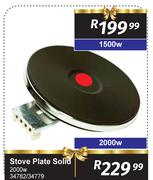 Stove Plate Solid 1500W